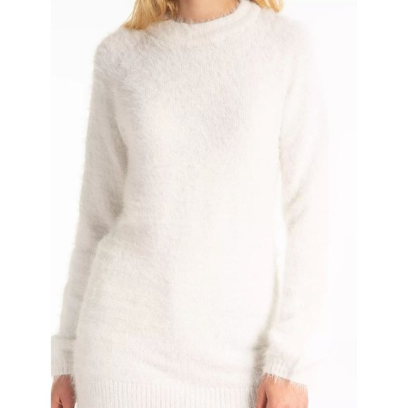 A New Day Womens Pullover Sweater Round Neck Long Sleeve White Size Medium - Picture 3 of 12